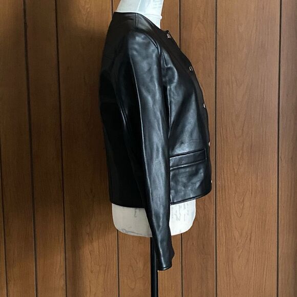 Theory Leather Crop Jacket size 4 - Picture 9 of 12